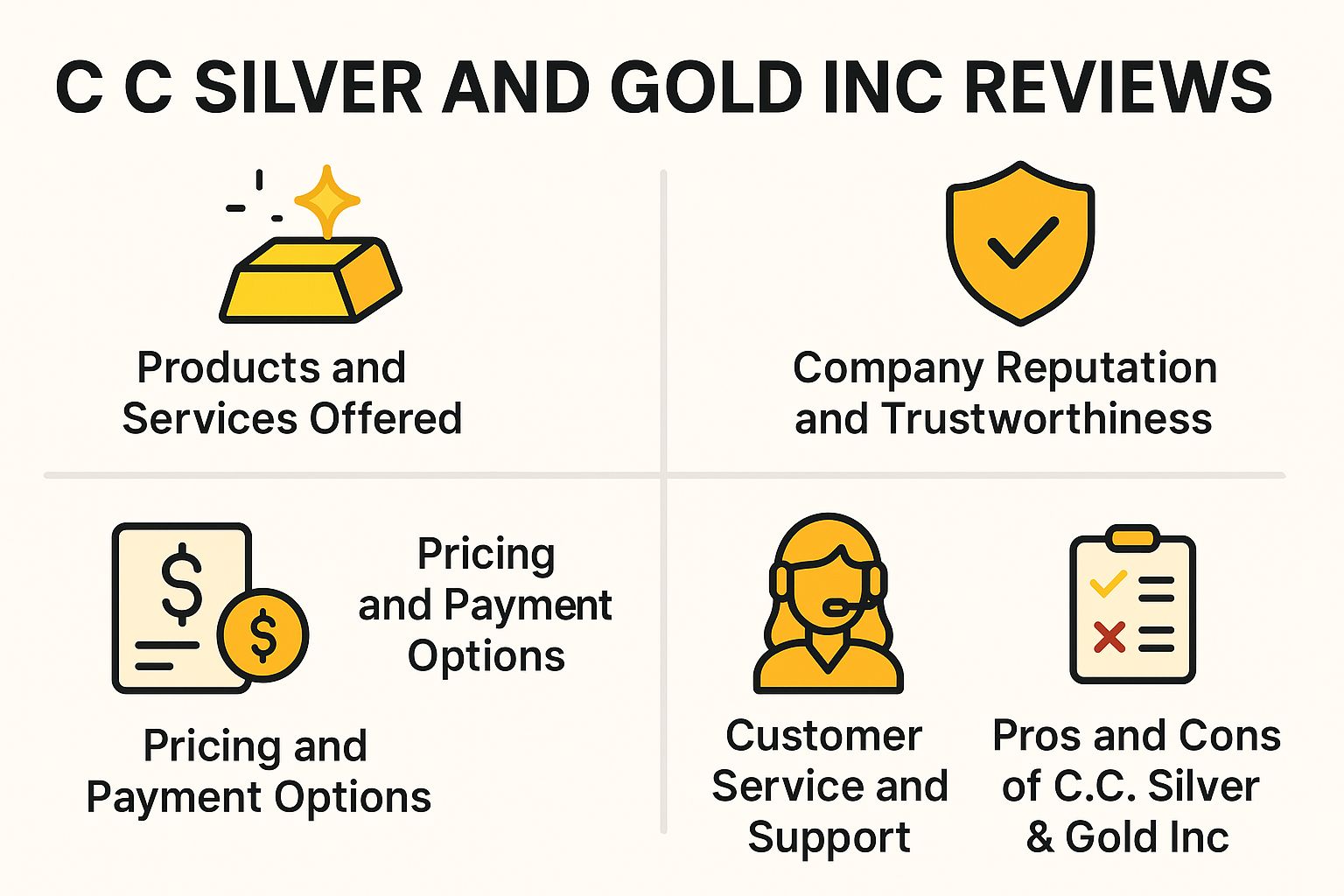 C C Silver and Gold Inc Reviews