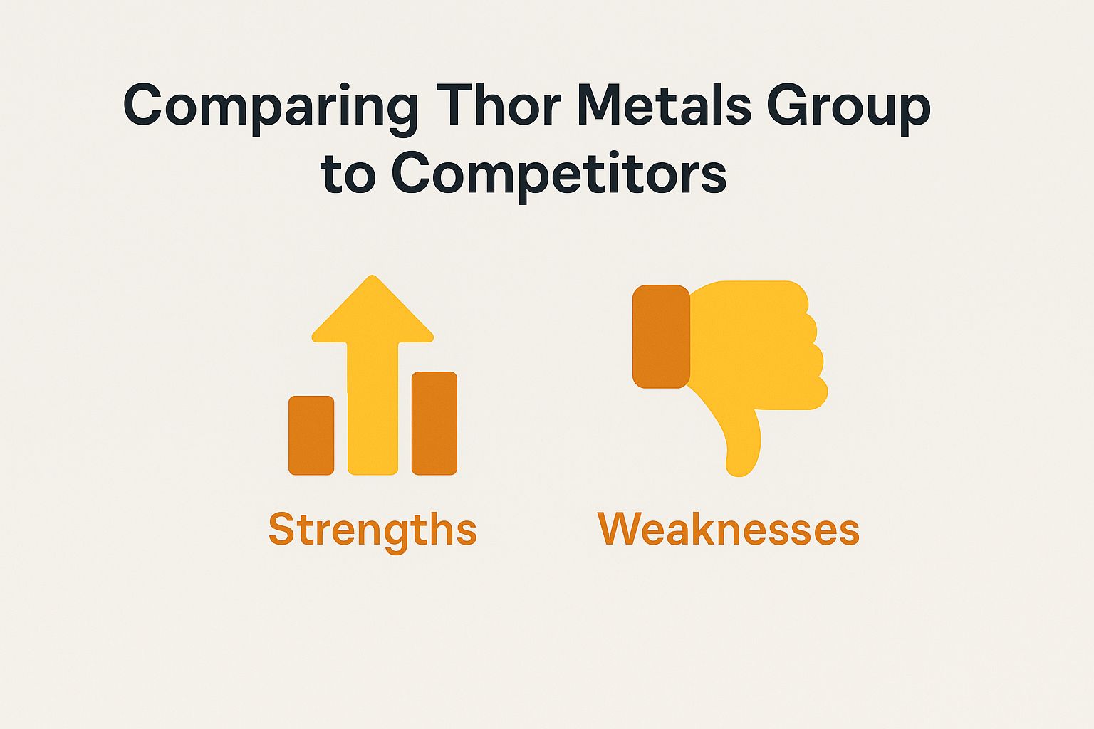 Comparing Thor Metals Group to Competitors