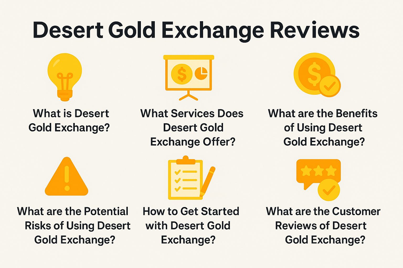 Desert Gold Exchange Buyer Experiences