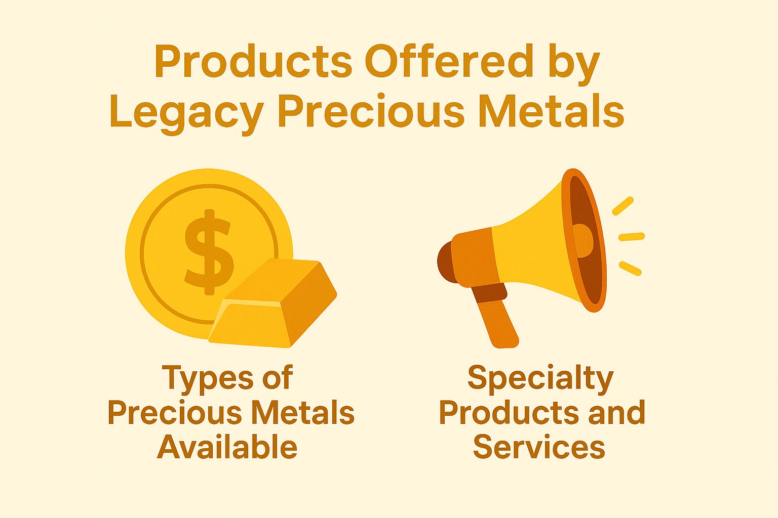 Products Offered by Legacy Precious Metals