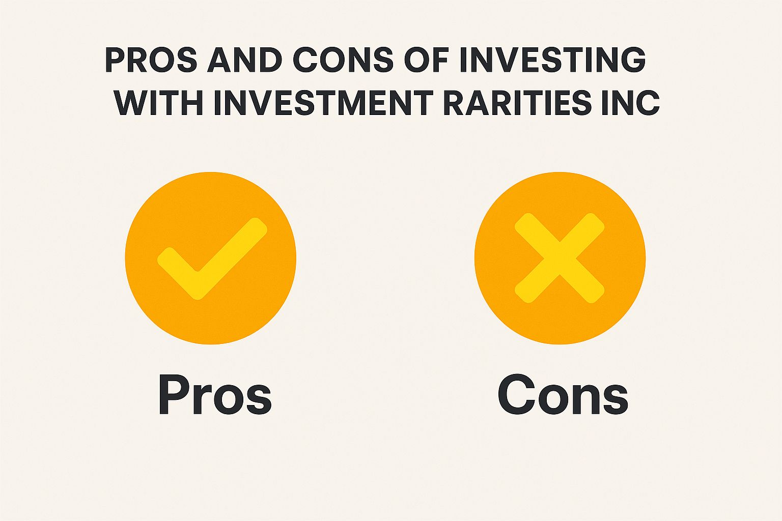 Pros and Cons of Investing with Investment Rarities Inc