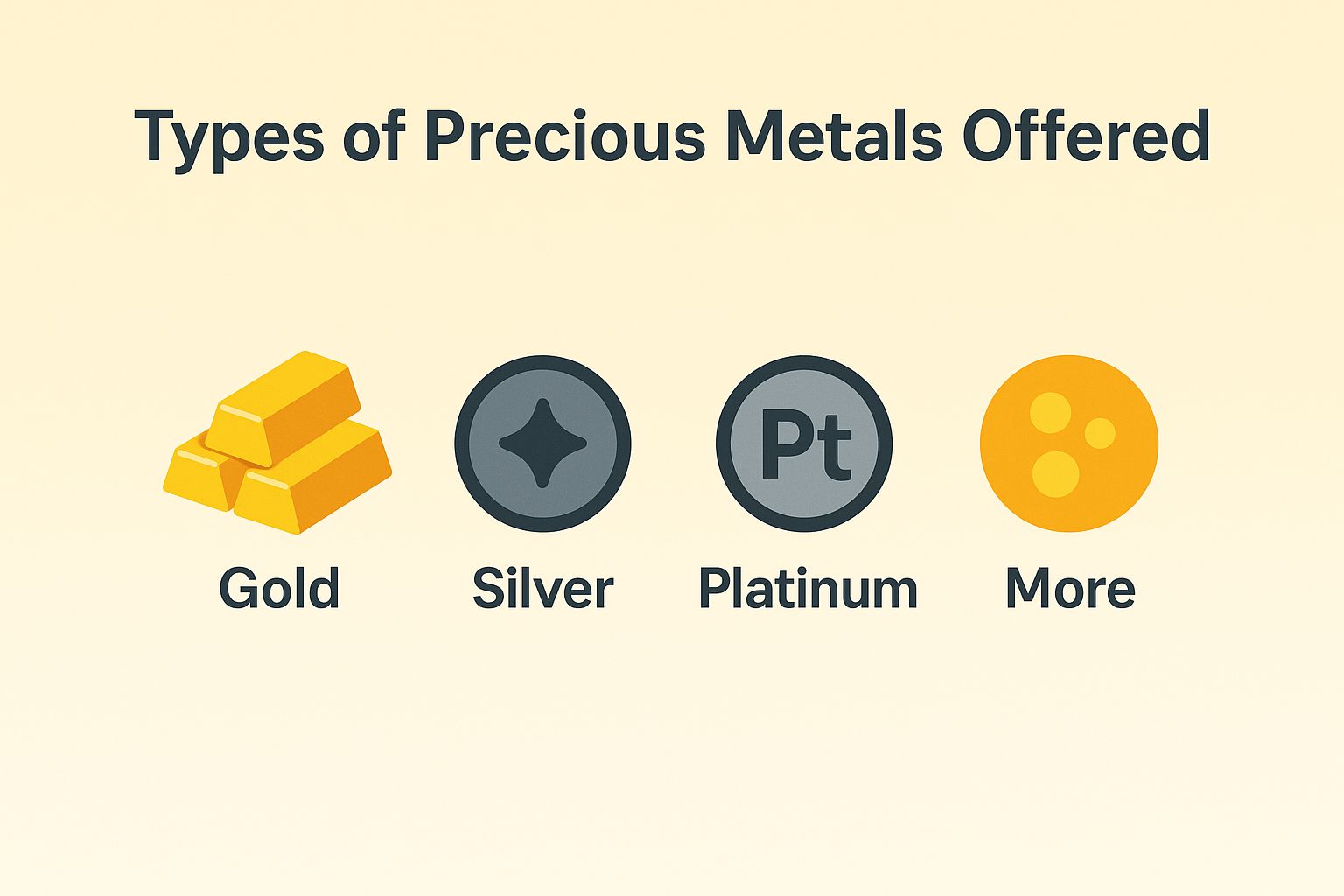 Types of Precious Metals Offered