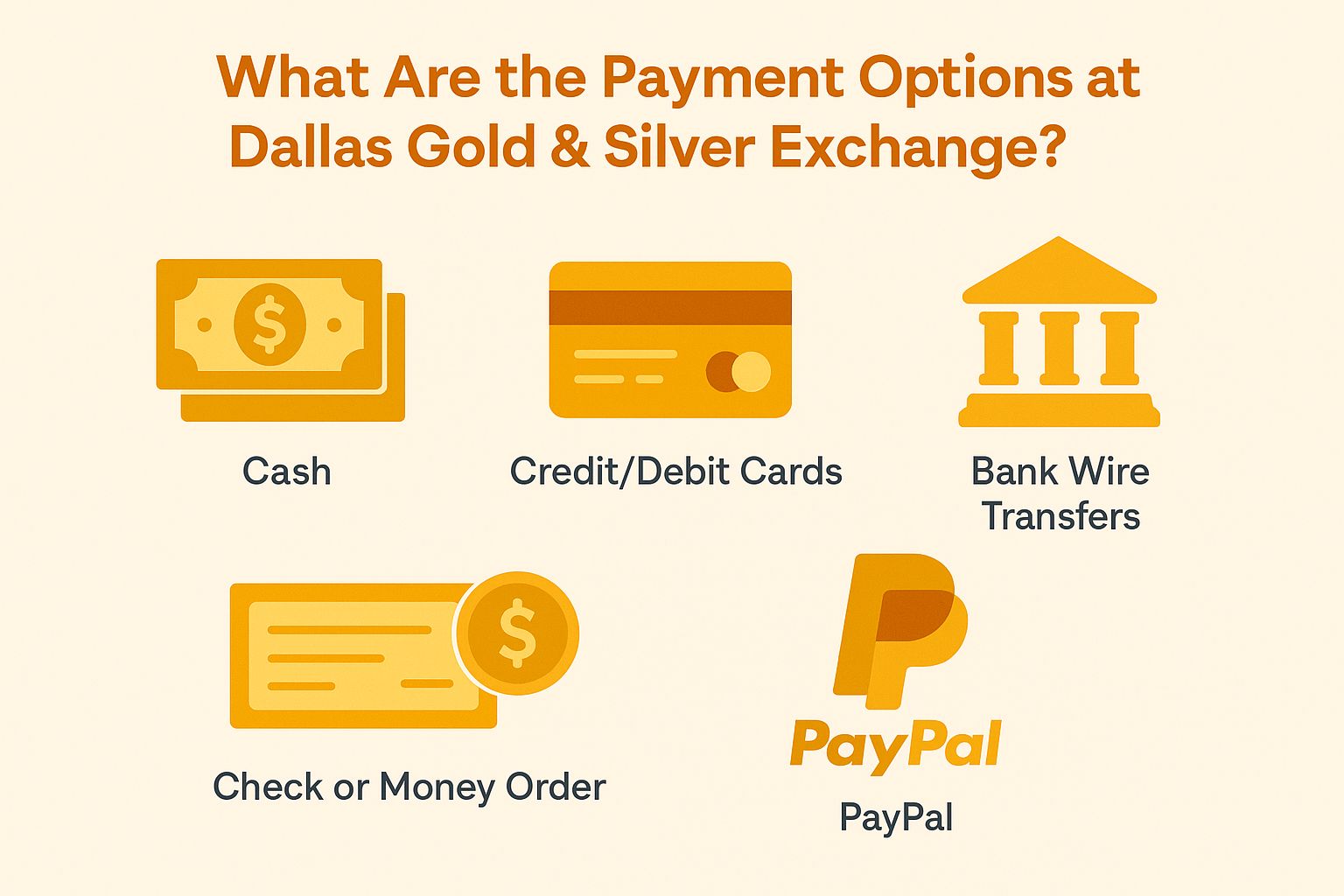 What Are the Payment Options at Dallas Gold Silver Exchange?