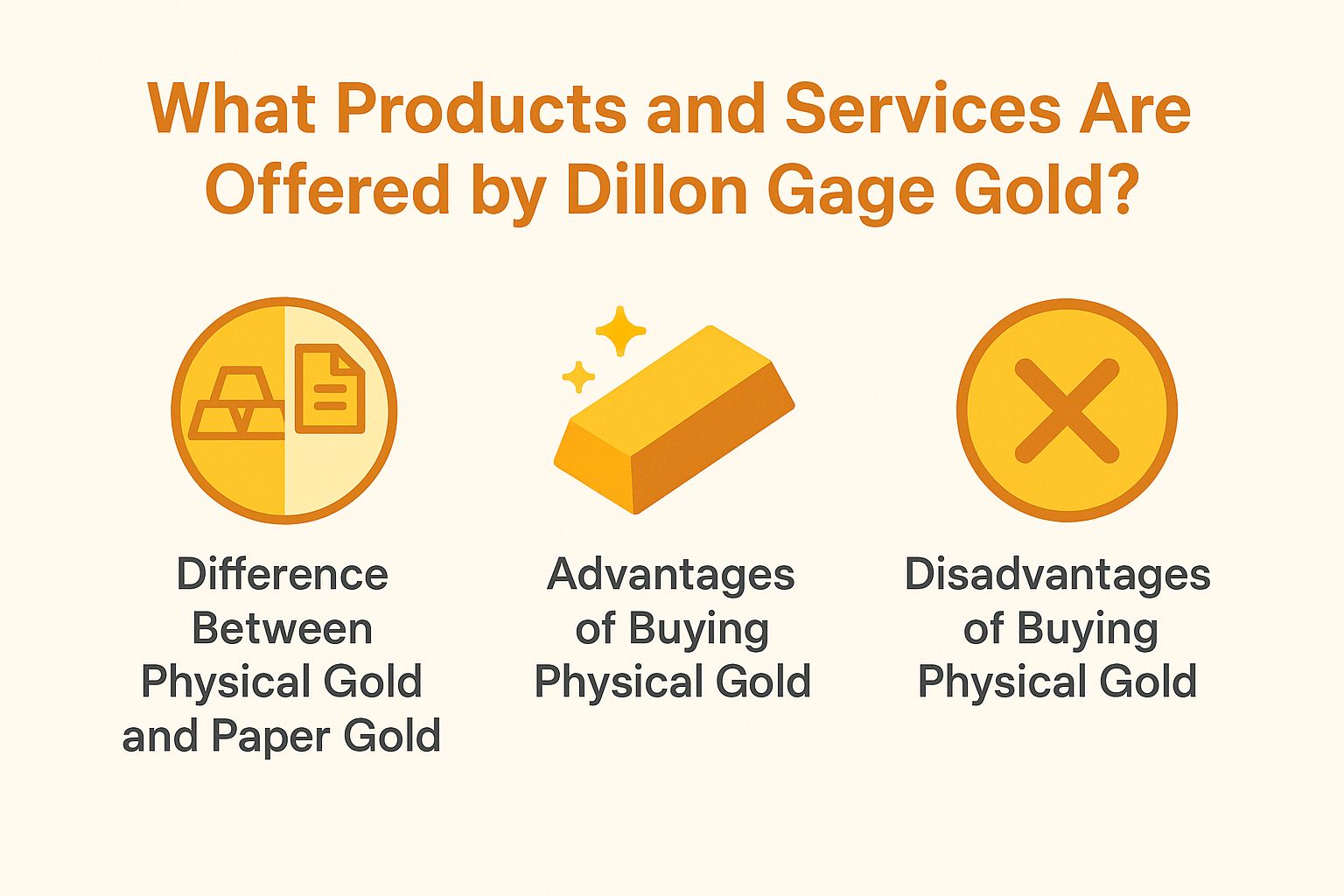 What are the Products and Services Offered by Dillon Gage Gold?