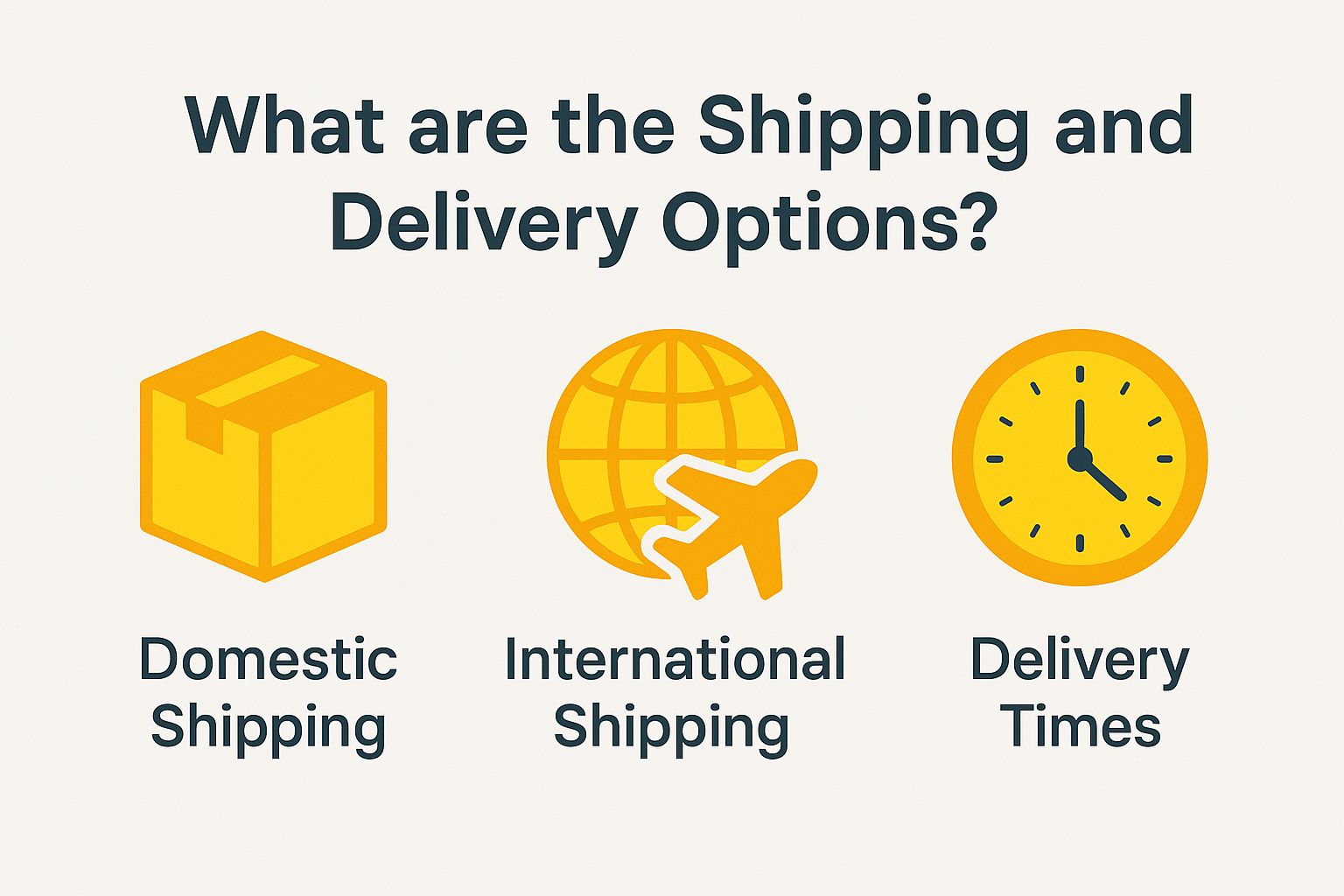 What are the Shipping and Delivery Options?