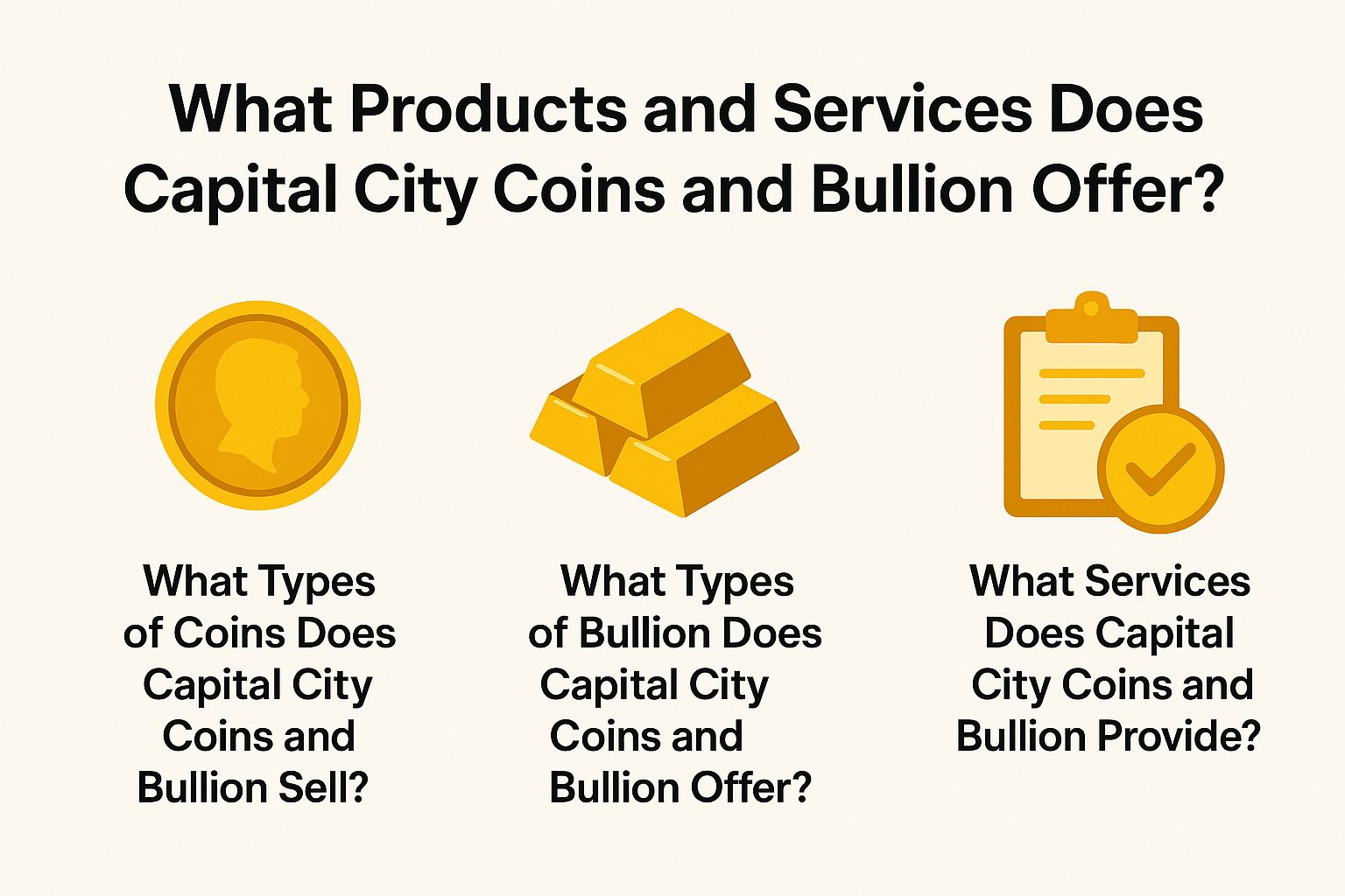 What Products and Services Does Capital City Coins and Bullion Offer?