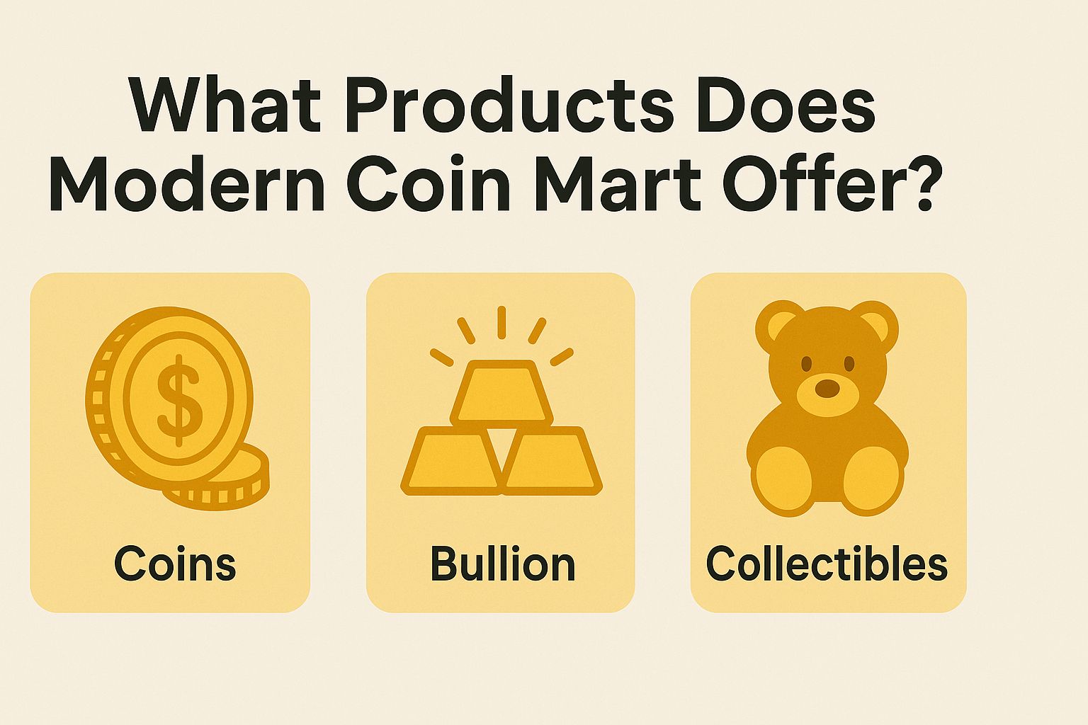 What Products Does Modern Coin Mart Offer?