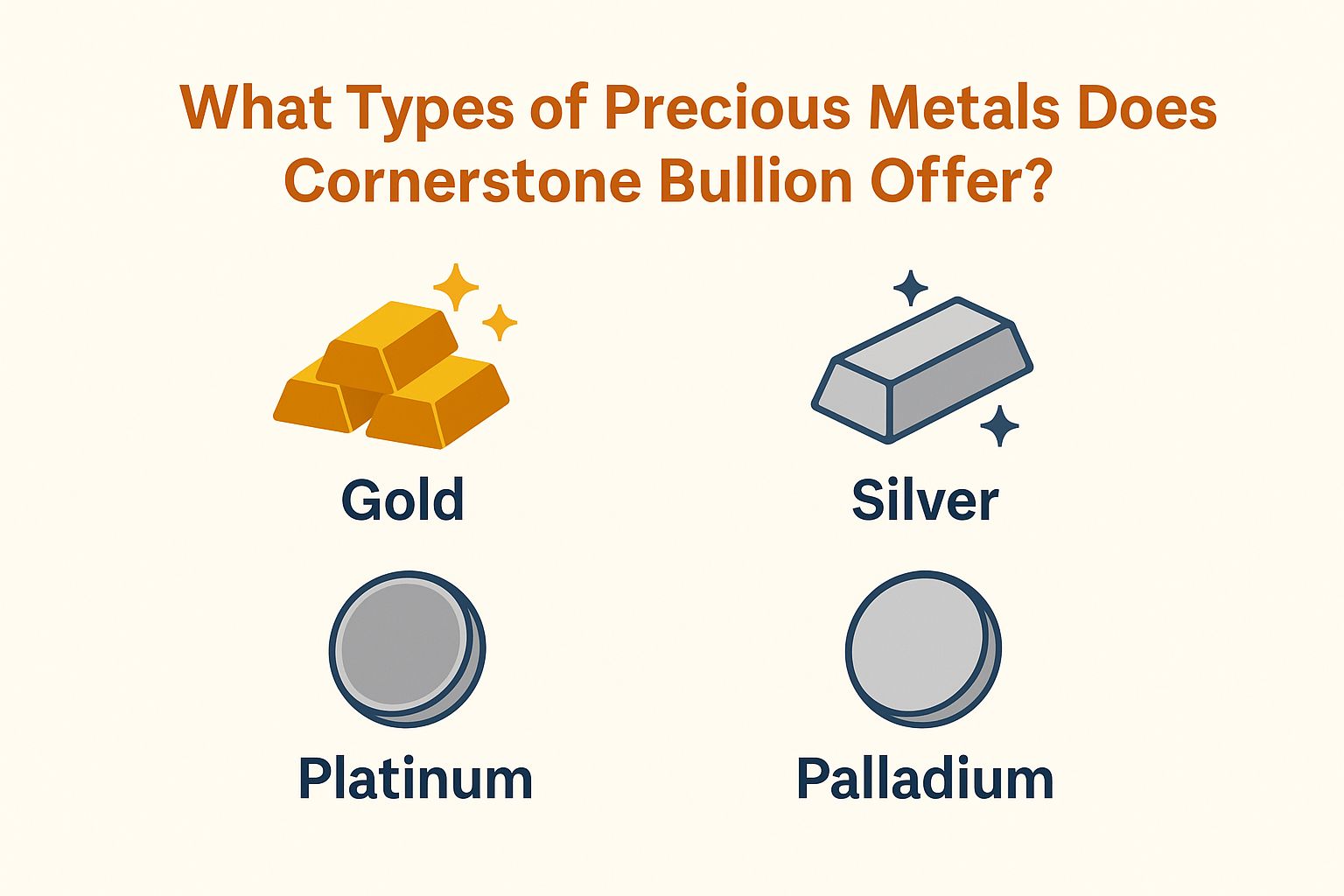 What Types of Precious Metals Does Cornerstone Bullion Offer?